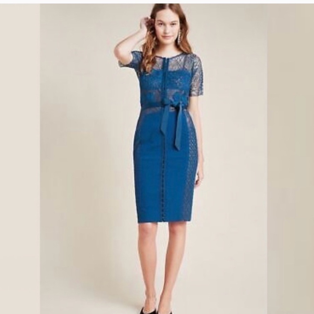 Anthropologie Beguile by Byron Lars Carissima Sheath Dress Turquoise
